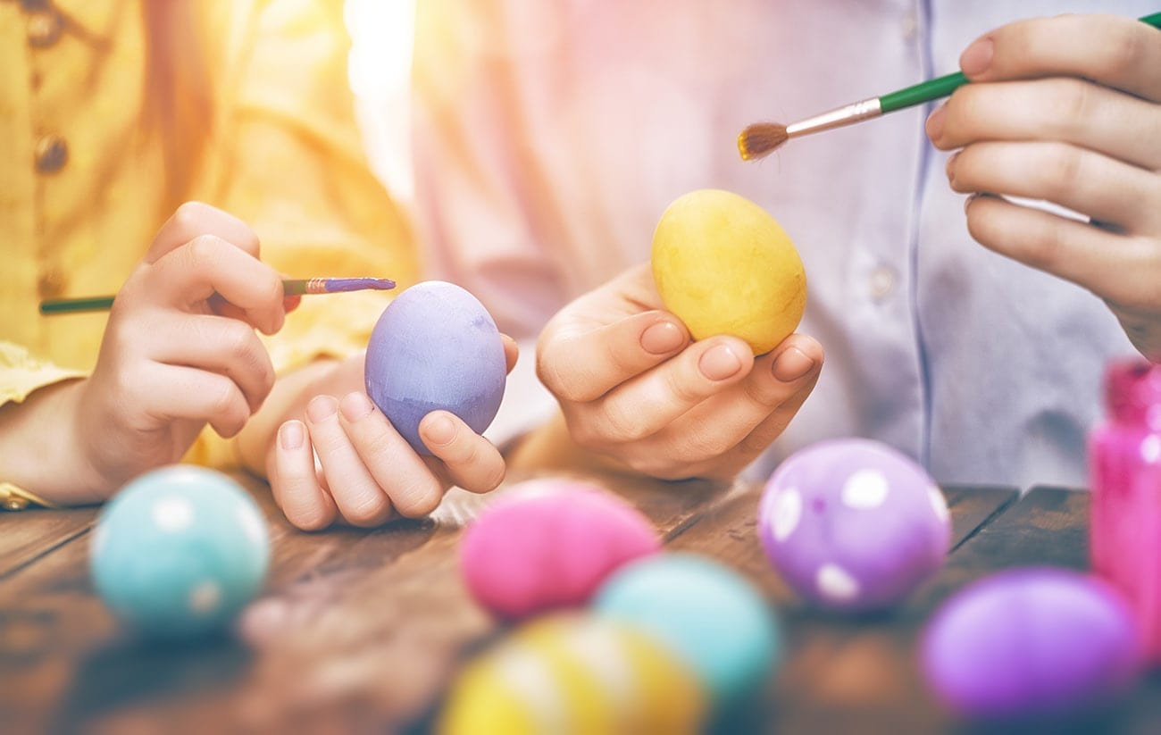 Easter painting eggs
