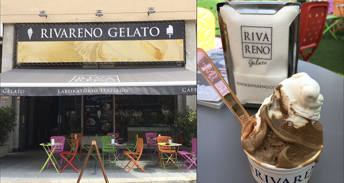 The delicious Rivareno Gelato Café