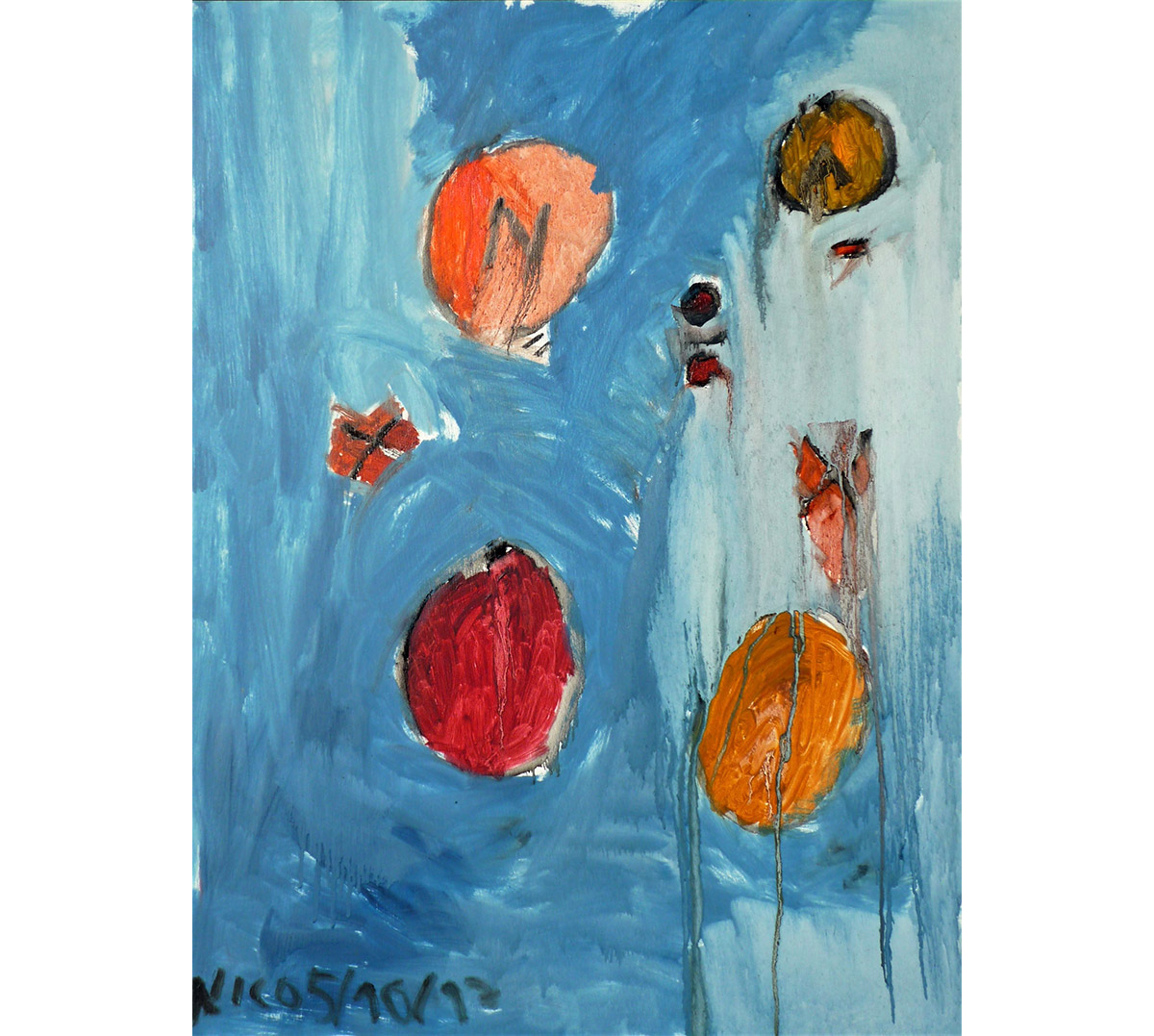 Abstract painting by 12 year old Nico