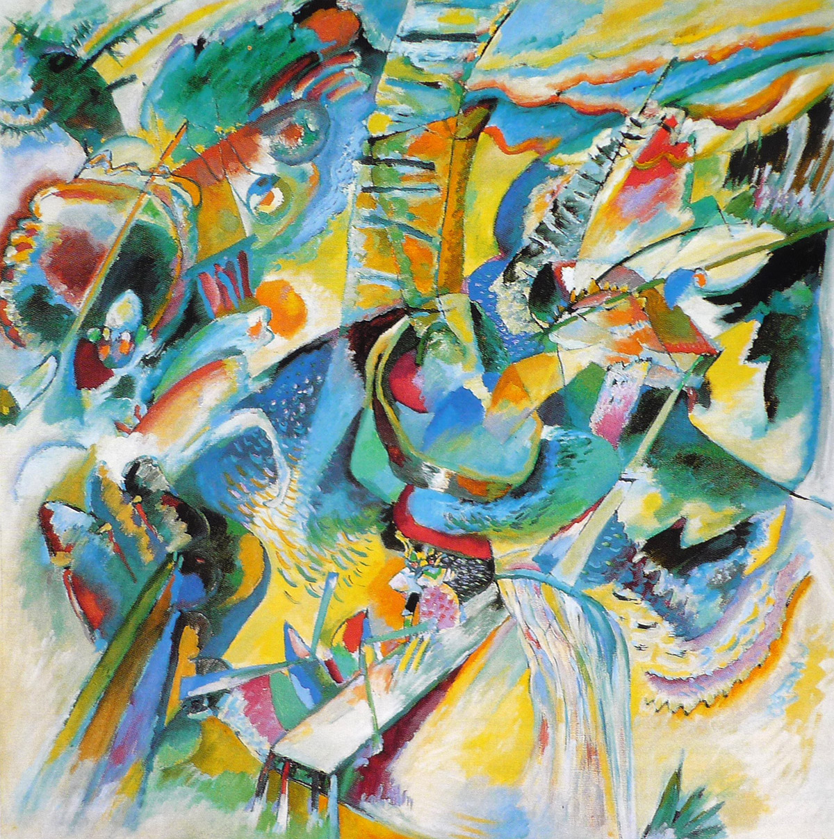 An early Kandinsky, showing him on his way towards pure abstraction.