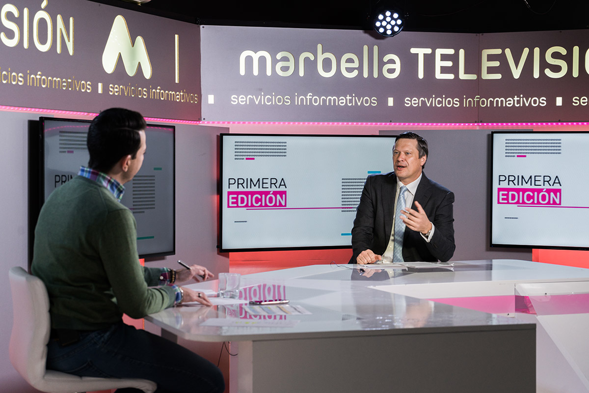 Sergey Sinichkin talks to Marbella television
