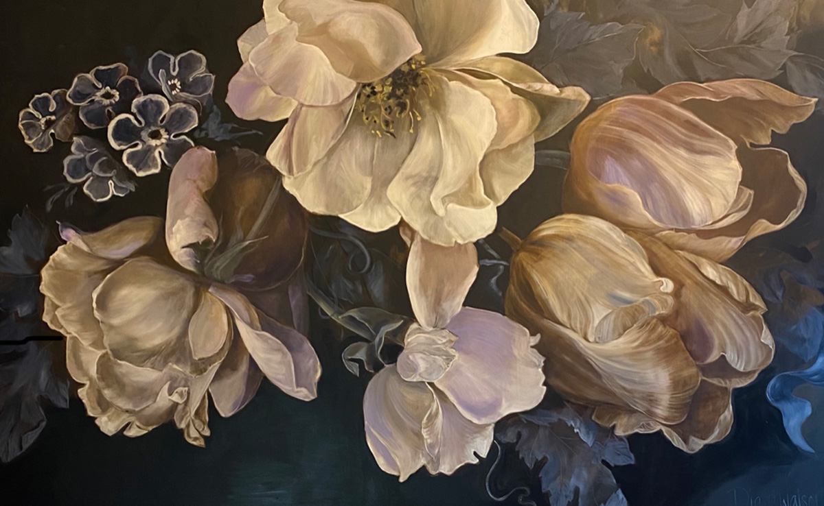Diana Watson. flower paintings. Tapestry