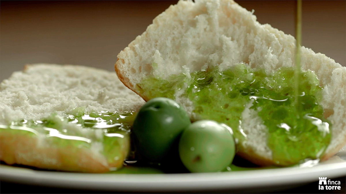 Olive oil on bread