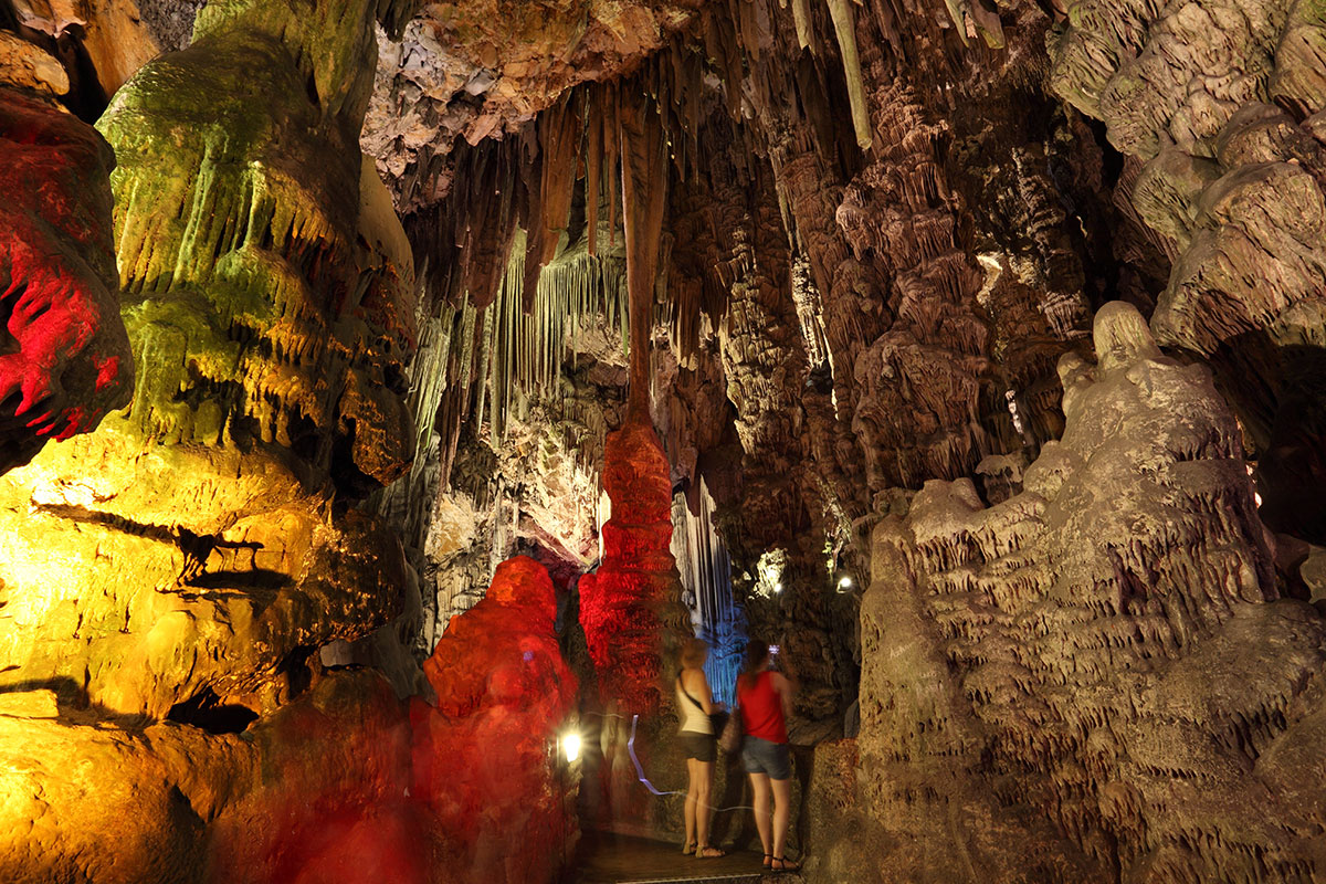 Inside St. Michael’s Cave in Gibraltar