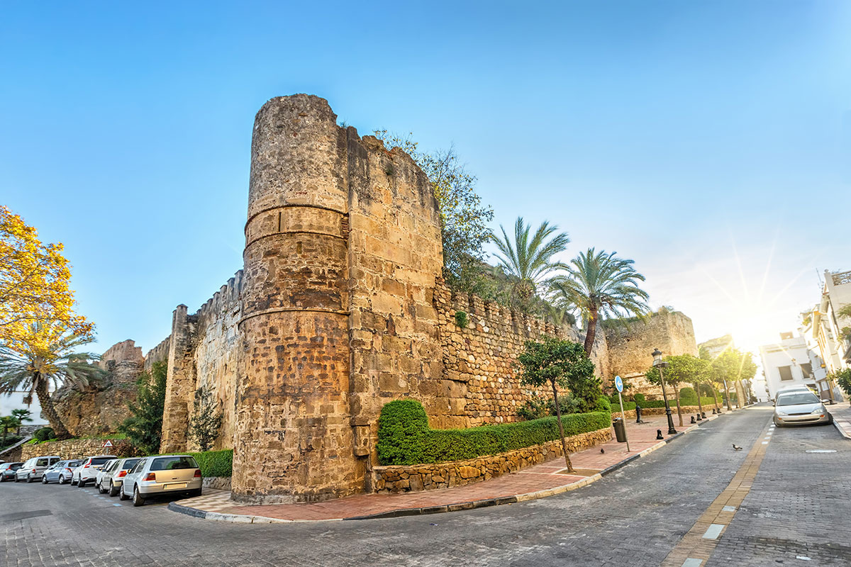 Preserved remains of Alcazaba fortress in Marbella’s historic town centre