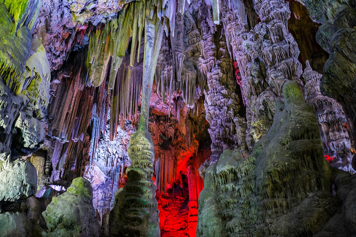 Spectacular stalactites at Saint Michael’s Cave