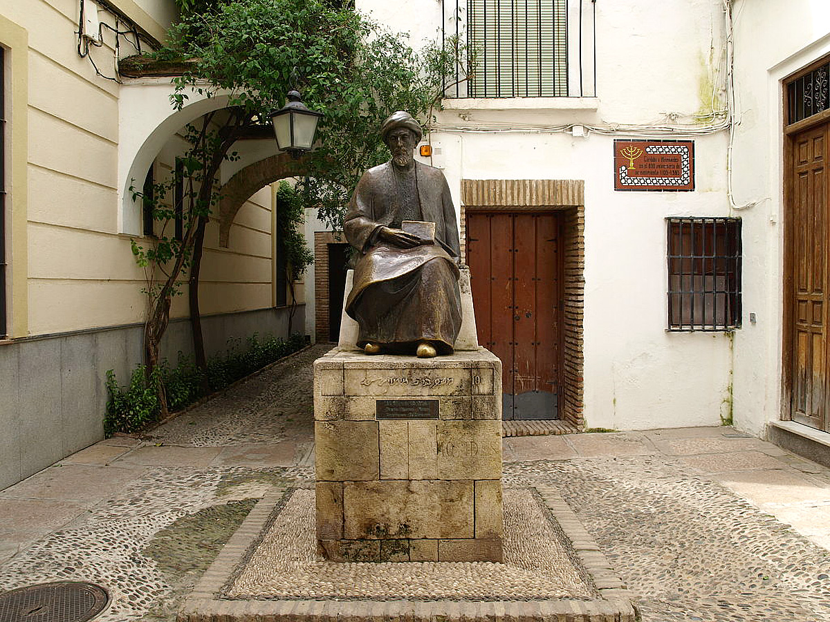 monument in Cordoba to commemorate 850 years since the birth of Maimonides