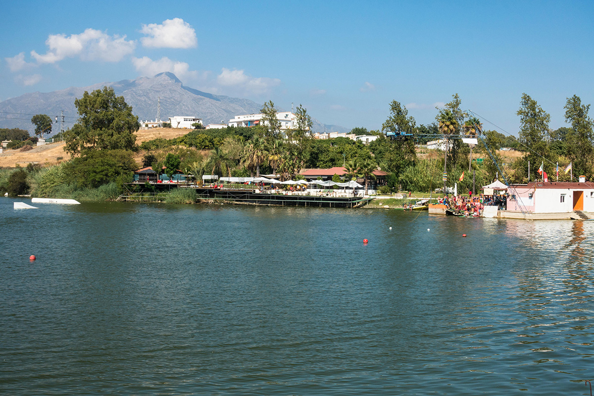 Cable Ski Marbella with the spectacular La Concha mountain in the background