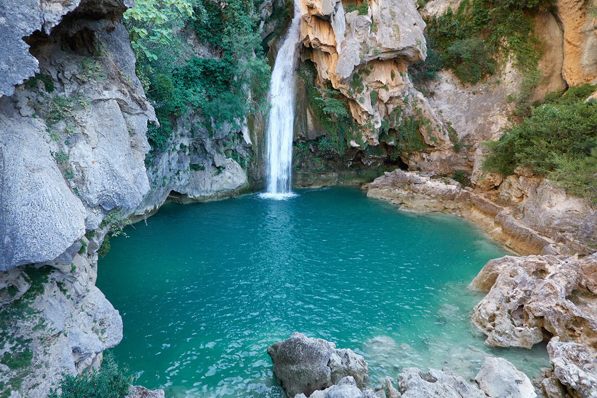 Waterfall in Sierras de Cazorla, Segura y las Villas Nature Reserve