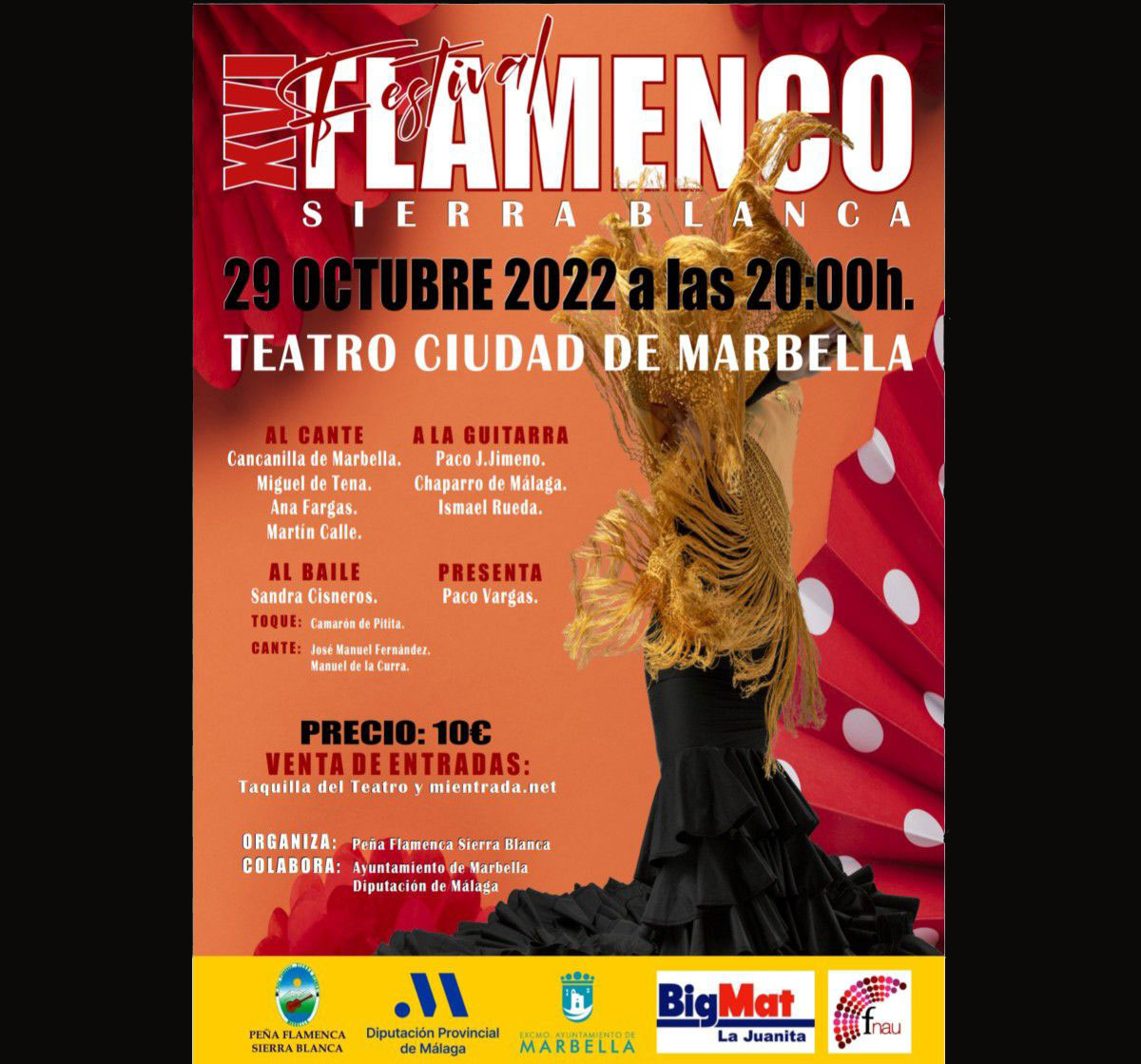 Poster for the XVI Flamenco Sierra Blance