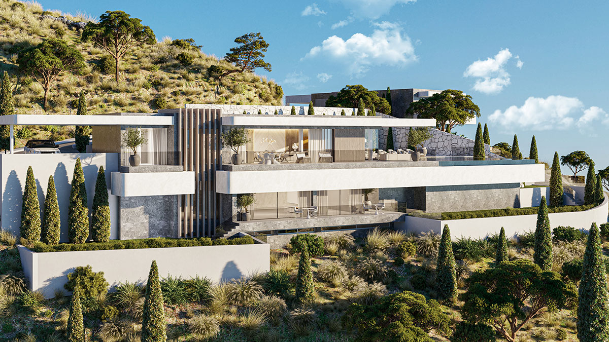Villas designed to integrate into the natural environment
