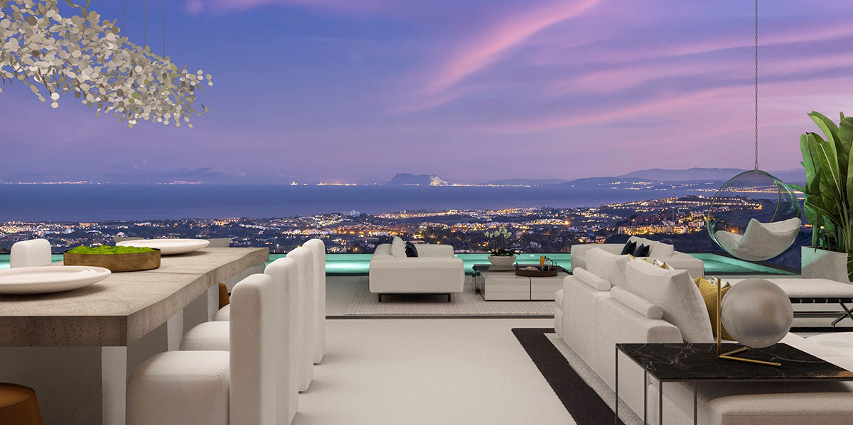 The view from lounge at a Vista Lago residence