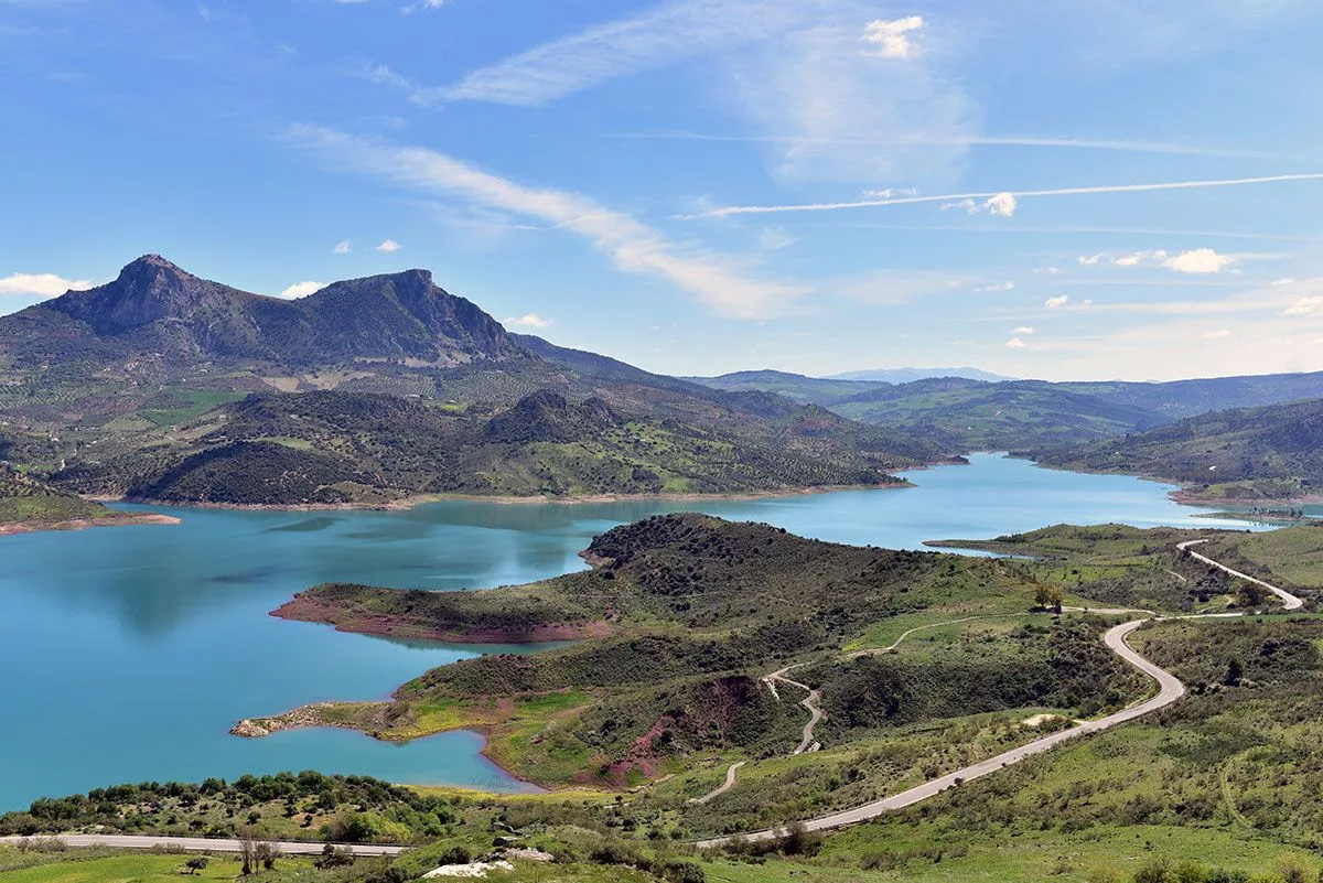 View over the Embalse de Zahara reservoir, Parque Natural Sierra de Grazalema