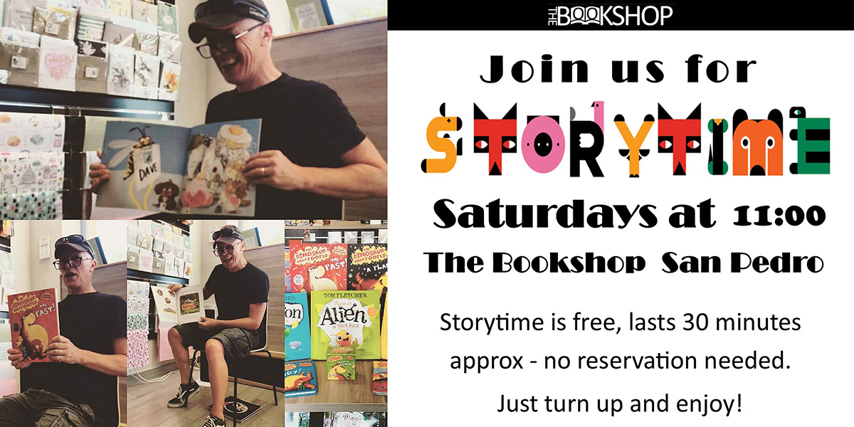 Poster for Storytime at the The Bookshop San Pedro