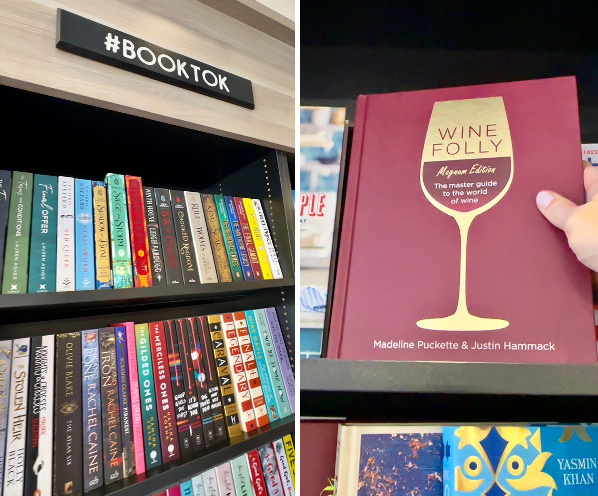 Wine Folly cover and Booktok shelf
