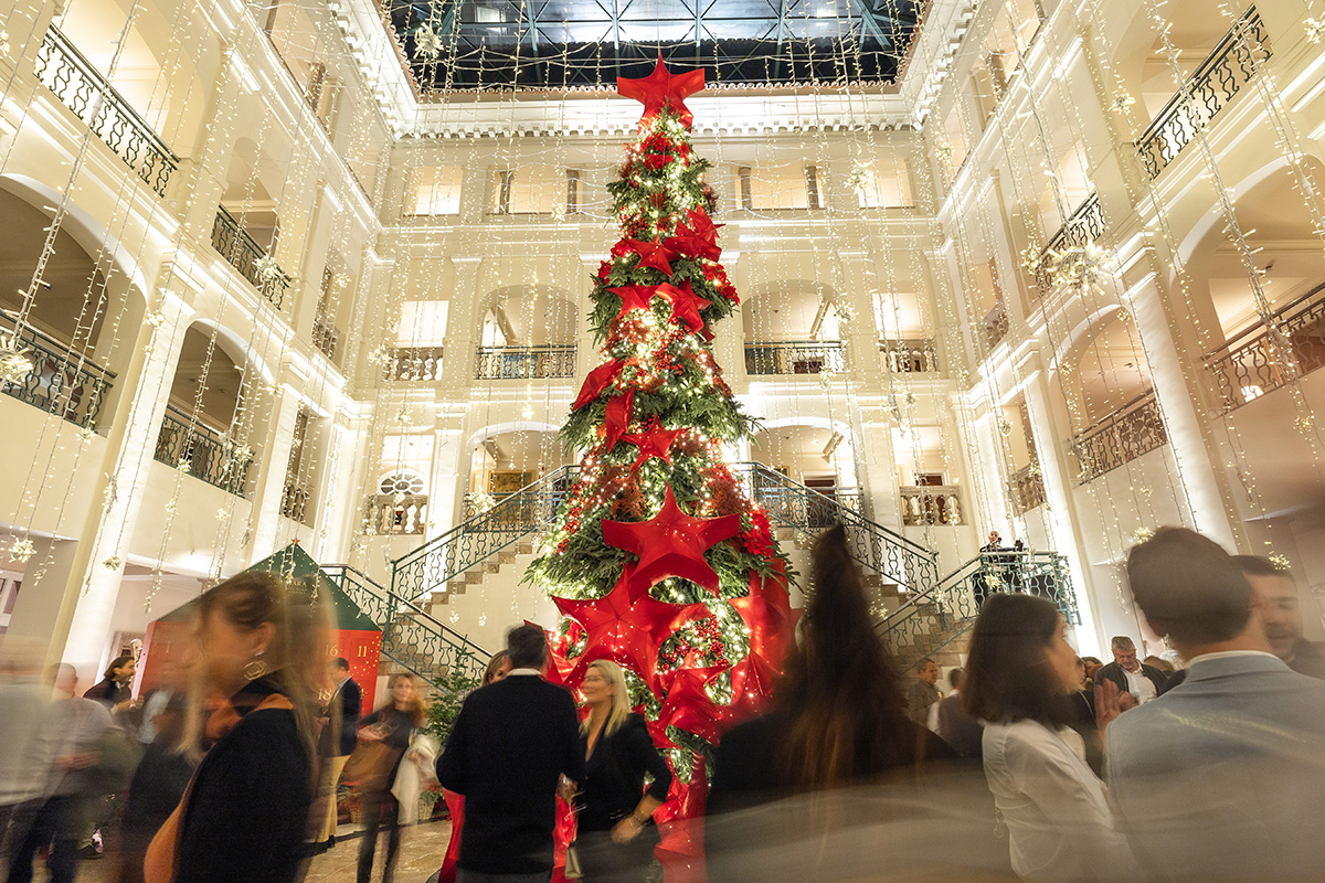 The spectacular 9-metre Christmas tree