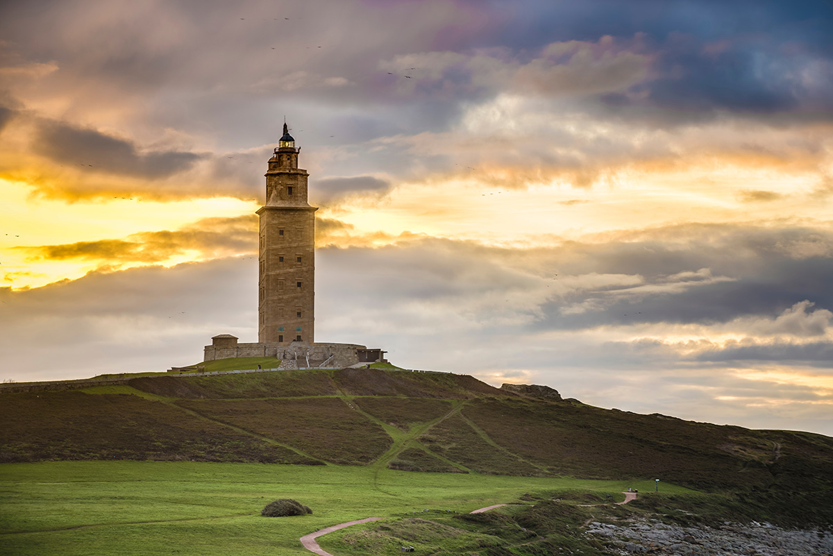 The iconic Tower of Hercules in A Coruña