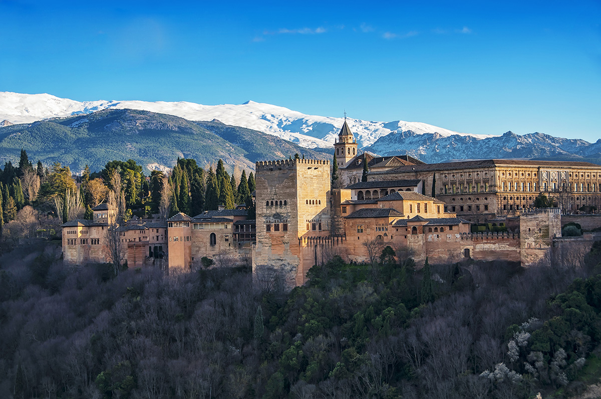 Sierra Nevada with the Alhambra in the foreground