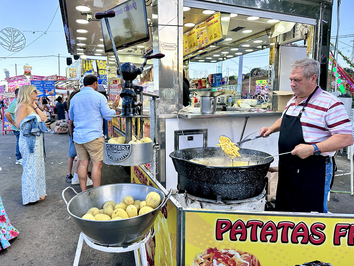 Patatas Fritas (chips) stall at the Marbella Fair