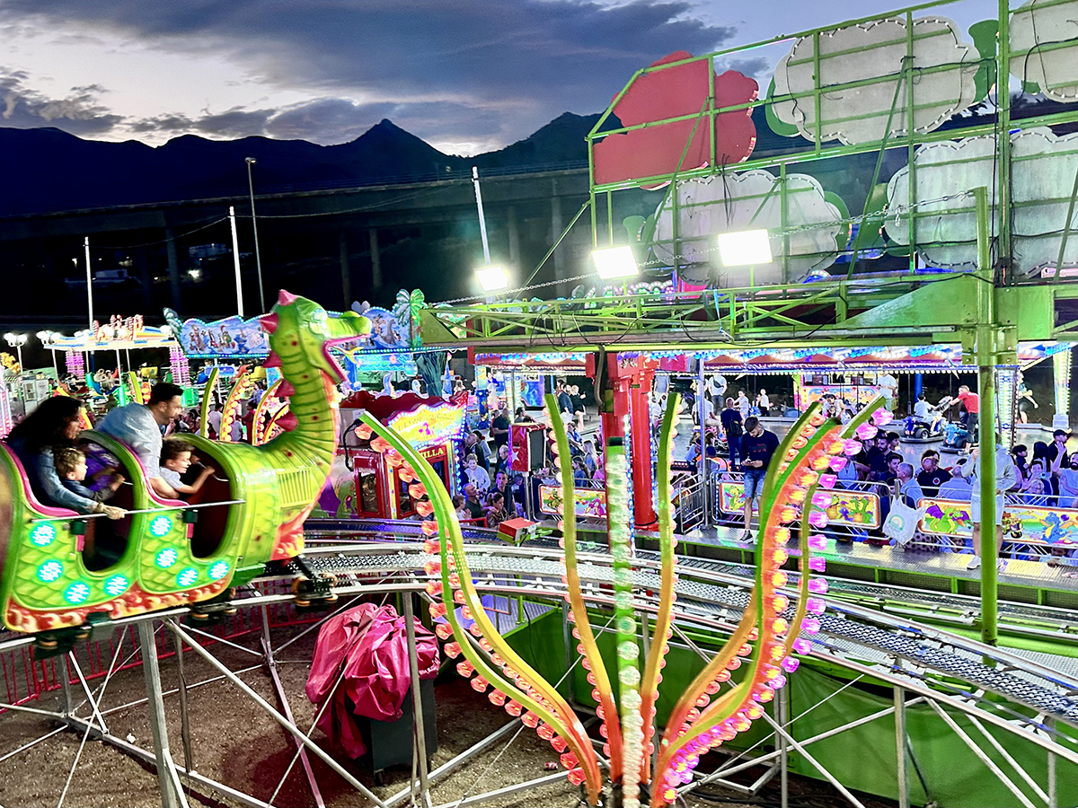 Rollercoaster ride at the Marbella Fair